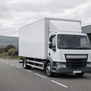 Category C1 light truck training on a UK road