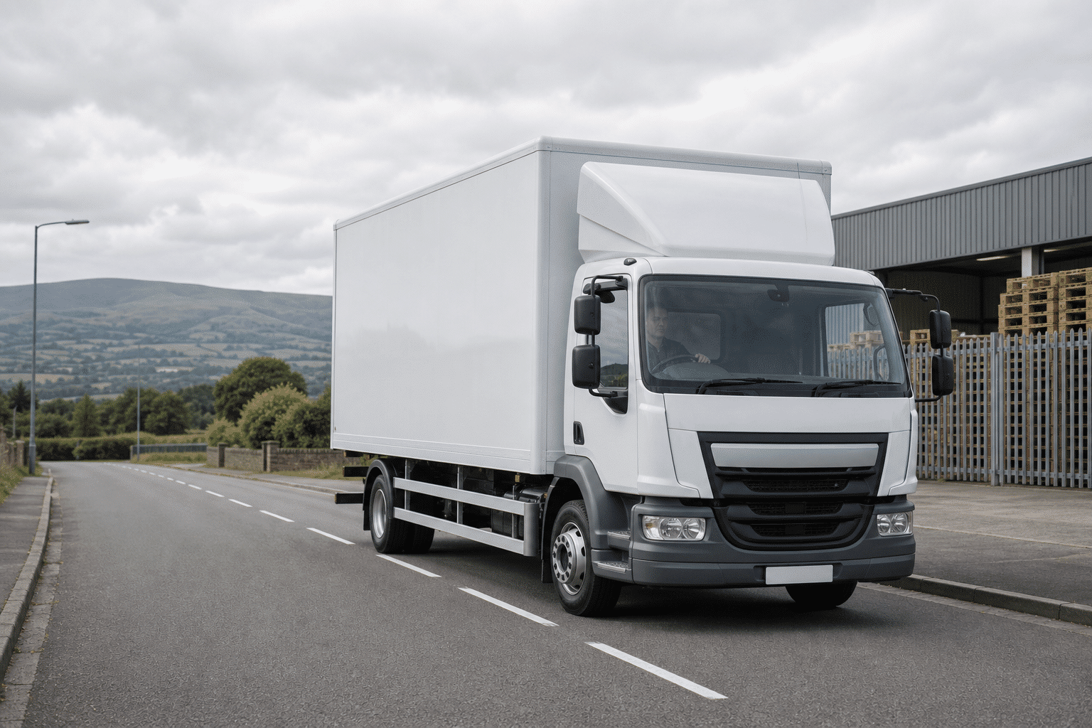 Category C1 light truck training on a UK road