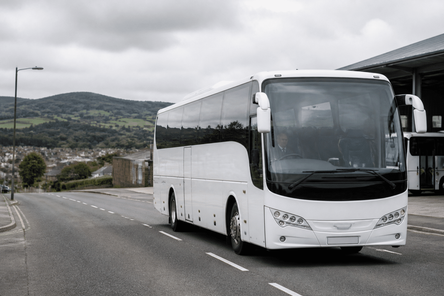 Category D bus and coach training on a UK road